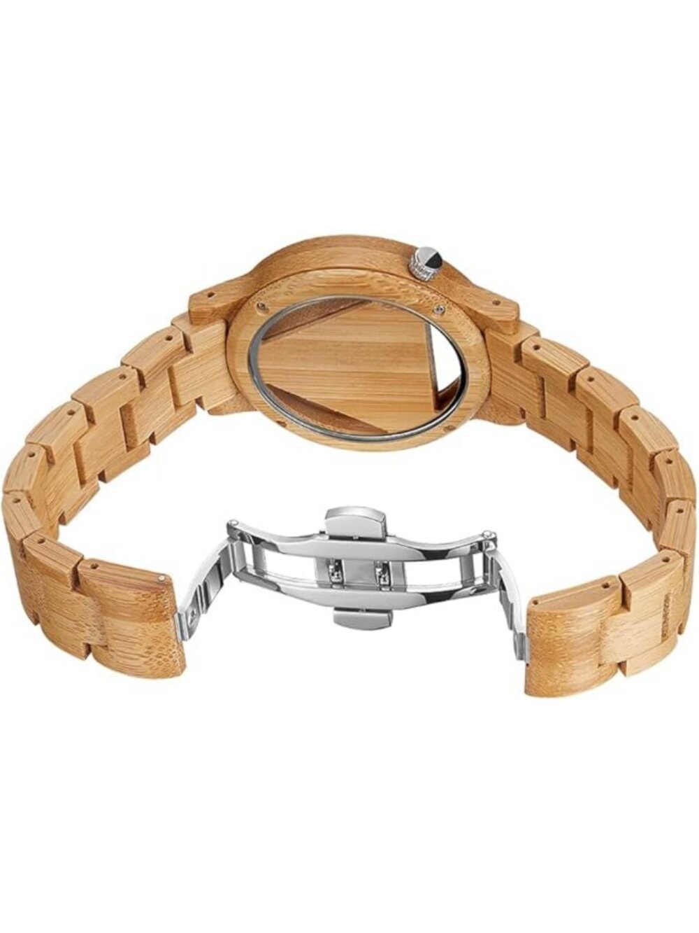 Men's Watch Colorful Bamboo Wooden Handmade Analog Dial Quartz Casual Wristwatch - Picture 2 of 7